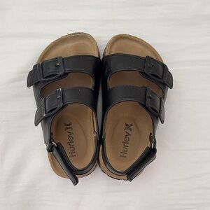 Hurley Kids Black and Tan Sandals